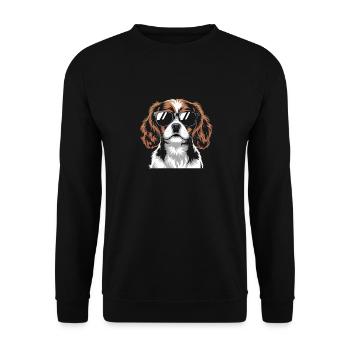 Épagneul du roi Charles - Sweat-shirt Unisexe - noir - Devant - Alina (178cm) & Michal (187cm)