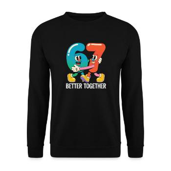 Sechs und Sieben: Besser zusammen - Unisex Pullover - Schwarz - Vorne - Alina (178cm) & Michal (187cm)