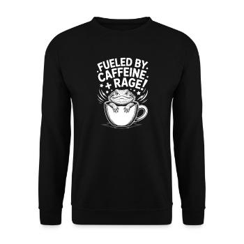 Coffee Sayings Caffeine Funny Coffee Gift - Unisex Sweatshirt - black - Front - Alina (178cm) & Michal (187cm)