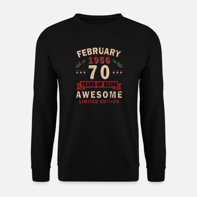 70th Anniversary – Year – February 1956 - Unisex Sweatshirt - black