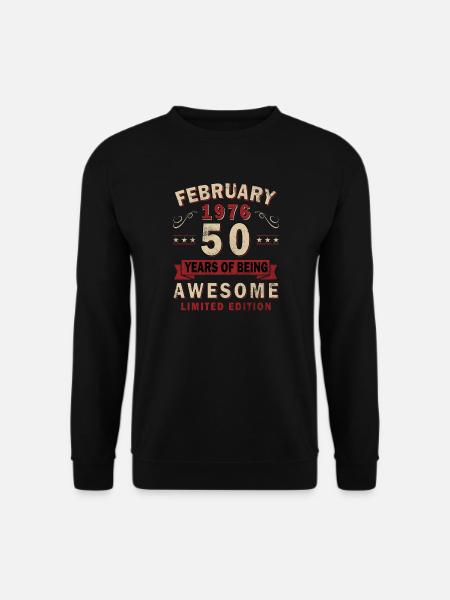 50e anniversaire – Année – février 1976 - Sweat-shirt Unisexe - noir