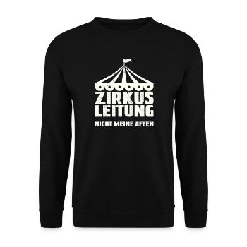 Zirkusleitung - Nicht meine Affen - Unisex Pullover - Schwarz - Vorne - Alina (178cm) & Michal (187cm)