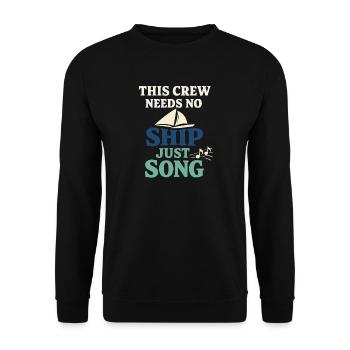 Shanty Crew folk music community - Unisex Sweatshirt - black - Front - Alina (178cm) & Michal (187cm)