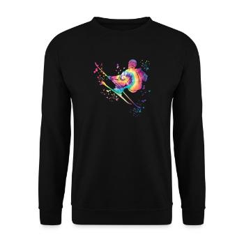 Alpine skiing Winter sports Nordic skiing - Unisex Sweatshirt - black - Front - Alina (178cm) & Michal (187cm)