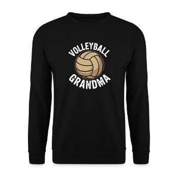 Volleyball Grandma – Proud Grandma - Unisex Sweatshirt - black - Front - Alina (178cm) & Michal (187cm)