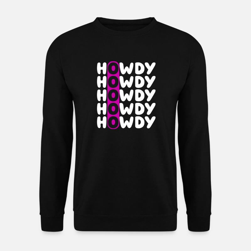 Howdy Repeat O Western Pattern - Unisex Sweatshirt - black