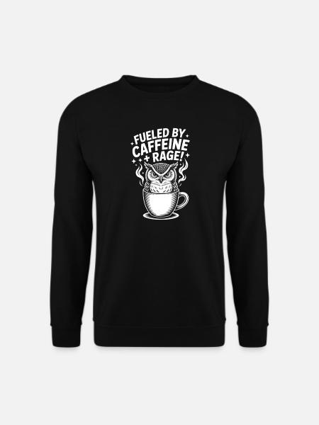 Coffee Sayings Caffeine Funny Coffee Gift - Unisex Sweatshirt - black