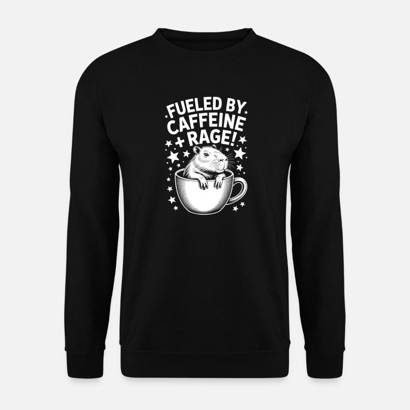 Kaffee Sprüche Koffein Lustiges Kaffee Geschenk - Unisex Pullover - Schwarz