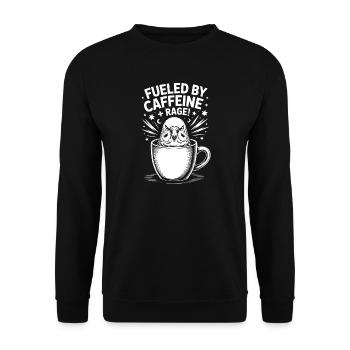 Coffee Sayings Caffeine Funny Coffee Gift - Unisex Sweatshirt - black - Front - Alina (178cm) & Michal (187cm)
