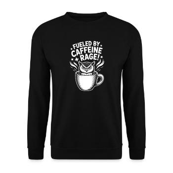 Coffee Sayings Caffeine Funny Coffee Gift - Unisex Sweatshirt - black - Front - Alina (178cm) & Michal (187cm)