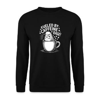 Coffee Sayings Caffeine Funny Coffee Gift - Unisex Sweatshirt - black - Front - Alina (178cm) & Michal (187cm)