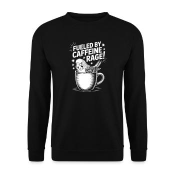Coffee Sayings Caffeine Funny Coffee Gift - Unisex Sweatshirt - black - Front - Alina (178cm) & Michal (187cm)