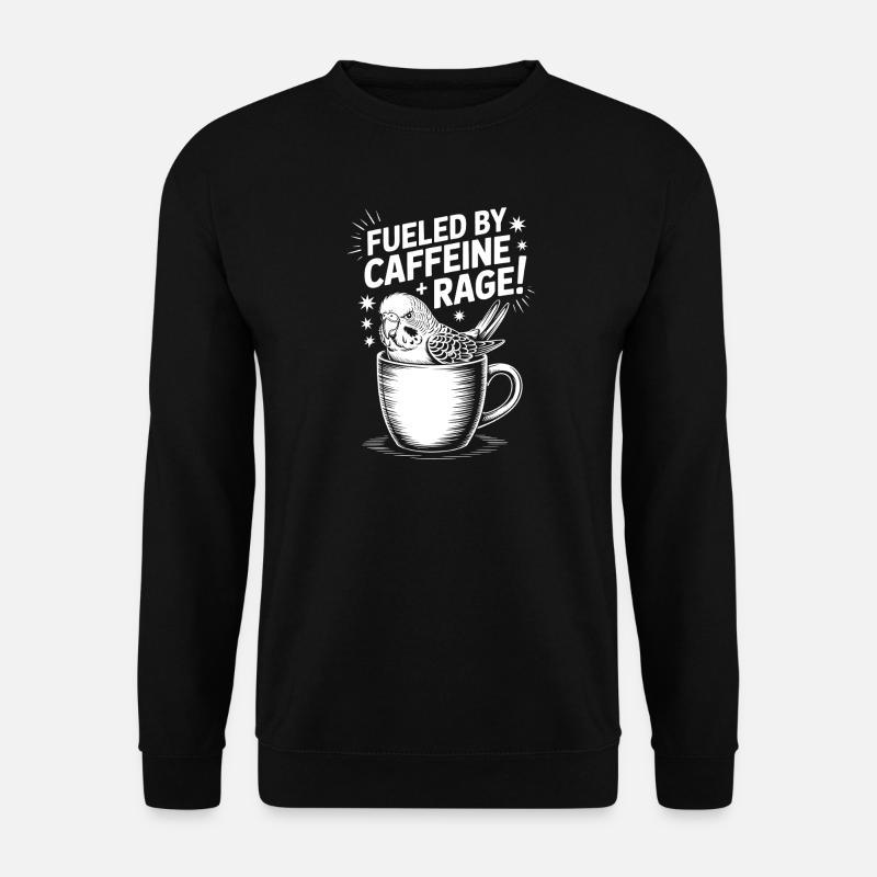 Kaffee Sprüche Koffein Lustiges Kaffee Geschenk - Unisex Pullover - Schwarz