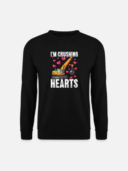 Crushing Hearts Crane - Unisex Sweatshirt - black