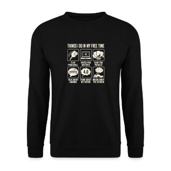 Things I Do In My Free Time Pickleball - Unisex Sweatshirt - black - Front - Alina (178cm) & Michal (187cm)