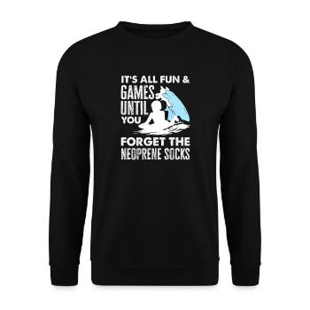 Surfeur Surfeur Bodyboarder - Sweat-shirt Unisexe - noir - Devant - Alina (178cm) & Michal (187cm)
