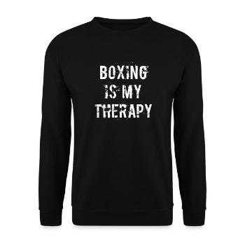 La boxe est ma thérapie - Sweat-shirt Unisexe - noir - Devant - Alina (178cm) & Michal (187cm)