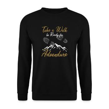 Hiking Hike Vintage Hikers - Unisex Sweatshirt - black - Front - Alina (178cm) & Michal (187cm)