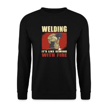 Des cadeaux pour les métallurgistes qui disent le soudeur - Sweat-shirt Unisexe - noir - Devant - Alina (178cm) & Michal (187cm)