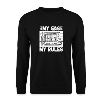 Anesthesiologist Gas My Rules Anesthesia - Unisex Pullover - Schwarz - Vorne - Alina (178cm) & Michal (187cm)
