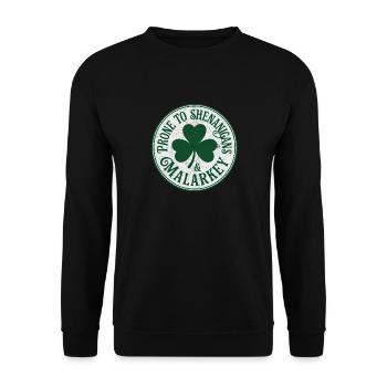Lustige St.-Patrick's-Day-Eskapaden und Unsinn - Unisex Pullover - Schwarz - Vorne - Alina (178cm) & Michal (187cm)
