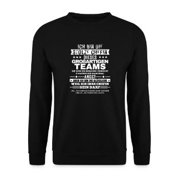 Je suis le fier patron de cette grande équipe - Sweat-shirt Unisexe - noir - Devant - Alina (178cm) & Michal (187cm)