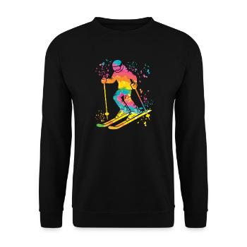 Alpine skiing Winter sports Nordic skiing - Unisex Sweatshirt - black - Front - Alina (178cm) & Michal (187cm)
