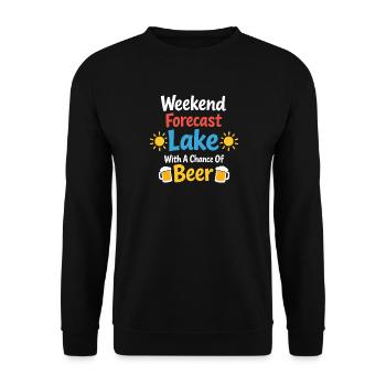 See-wochenende Countdown Zu See-tagen - Unisex Pullover - Schwarz - Vorne - Alina (178cm) & Michal (187cm)