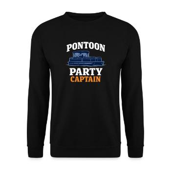 Pontoon Party Pontoon Crew Pontoon Boot - Unisex Pullover - Schwarz - Vorne - Alina (178cm) & Michal (187cm)