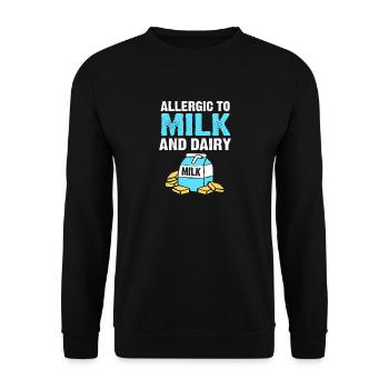 Food Allergy - Unisex Sweatshirt - black - Front - Alina (178cm) & Michal (187cm)