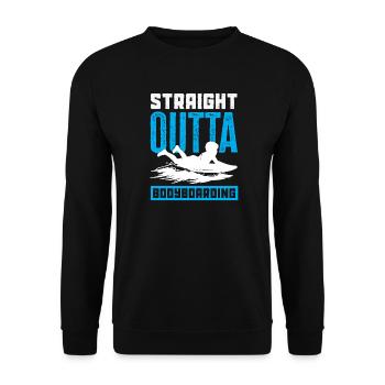 Surfing Surfboarder Bodyboarder - Unisex Sweatshirt - black - Front - Alina (178cm) & Michal (187cm)