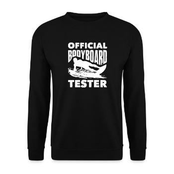 Surfing Surfboarder Bodyboarder - Unisex Sweatshirt - black - Front - Alina (178cm) & Michal (187cm)