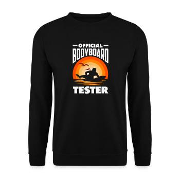 Surfing Surfboarder Bodyboarder - Unisex Sweatshirt - black - Front - Alina (178cm) & Michal (187cm)