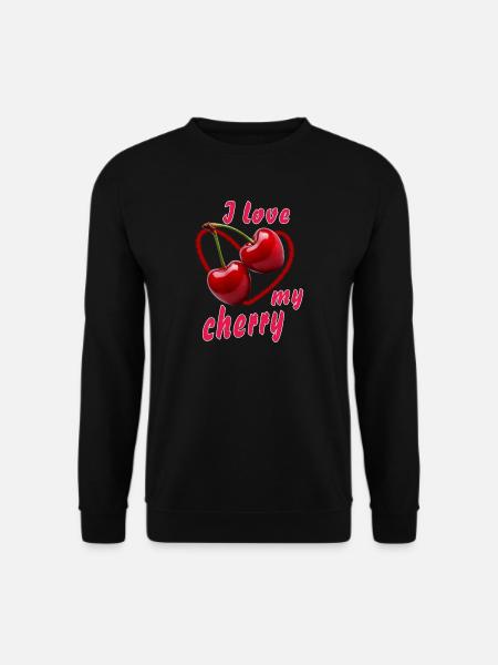 CHERRIES I love my cherry - Unisex Sweatshirt - black