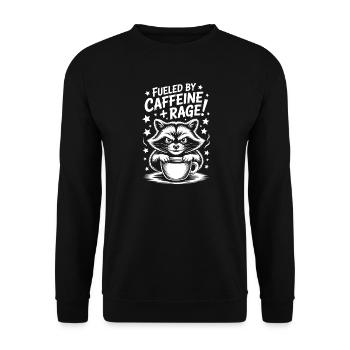 Coffee Sayings Caffeine Funny Coffee Gift - Unisex Sweatshirt - black - Front - Alina (178cm) & Michal (187cm)