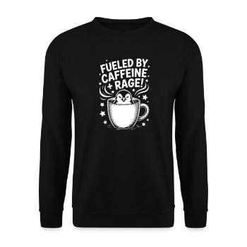 Dictons du café Caféine Cadeau drôle de café - Sweat-shirt Unisexe - noir - Devant - Alina (178cm) & Michal (187cm)