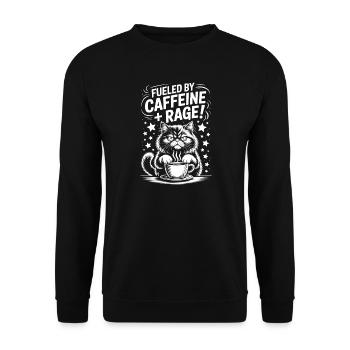 Dictons du café Caféine Cadeau drôle de café - Sweat-shirt Unisexe - noir - Devant - Alina (178cm) & Michal (187cm)