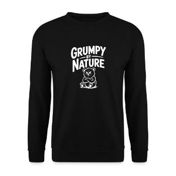 Grumpy by Nature - Unisex Sweatshirt - black - Front - Alina (178cm) & Michal (187cm)
