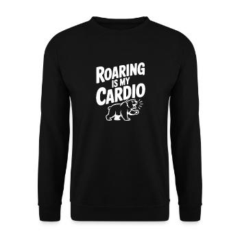 Rugir, c’est mon cardio - Sweat-shirt Unisexe - noir - Devant - Alina (178cm) & Michal (187cm)
