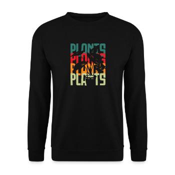 Jardinier amateur de plantes rétro - Sweat-shirt Unisexe - noir - Devant - Alina (178cm) & Michal (187cm)