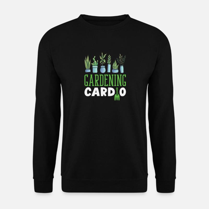 Gartenarbeit Kardio Pflanzenliebhaber Garten - Unisex Pullover - Schwarz