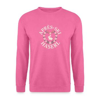 Apres Ski Haserl Hüttengaudi Skifahrerin Skihaserl - Unisex Pullover - Pink - Vorne