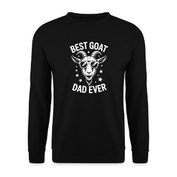 Ziege Sprüche Ziegen Lustiges Ziege Geschenk - Unisex Pullover - Schwarz - Vorne - Alina (178cm) & Michal (187cm)