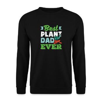 Beste Pflanze Hobby Dad Ever Funny Gardener - Unisex Pullover - Schwarz - Vorne - Alina (178cm) & Michal (187cm)