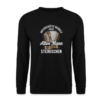 Accordéon Styrien Accordéon Vieux Homme - Sweat-shirt Unisexe - noir - Devant - Alina (178cm) & Michal (187cm)