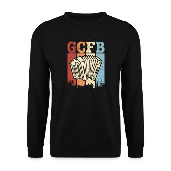 Styrian Accordion GCFB Accordion Squeezebox - Unisex Sweatshirt - black - Front - Alina (178cm) & Michal (187cm)