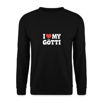 I love my godfather - Unisex Sweatshirt - black - Front - Alina (178cm) & Michal (187cm)