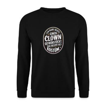 Remplacement du costume de clown du Petit-déjeuner de Clown Carnival - Sweat-shirt Unisexe - noir - Devant - Alina (178cm) & Michal (187cm)