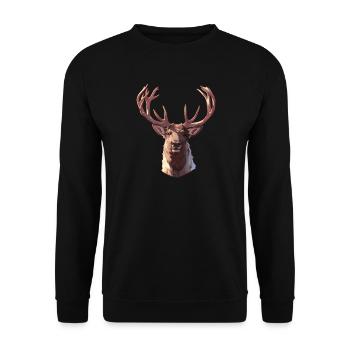 Reindeer Reindeer - Unisex Sweatshirt - black - Front - Alina (178cm) & Michal (187cm)