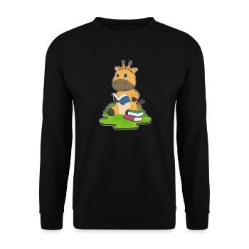 Livre des nerds de la girafe - Sweat-shirt Unisexe - noir - Devant - Alina (178cm) & Michal (187cm)